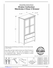 Grain Wood Furniture SH080212 Assembly Instructions Manual