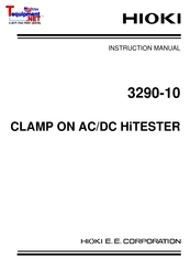 Hioki 3290-10 Instruction Manual