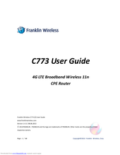 Franklin Wireless C773 User Manual