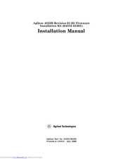Agilent Technologies 4352B Installation Manual