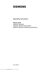 Siemens Hicom 150 E optiset E standard Operating Instructions Manual