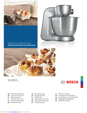 Bosch MUM59 Series Instruction Manual