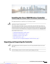 Cisco 5520 Installation Instructions Manual