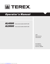 Terex AL5000 Operator's Manual