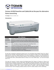 Corinex AV200 Introduction Manual
