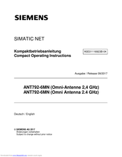 Siemens ANT792-6MN Operating Instructions Manual