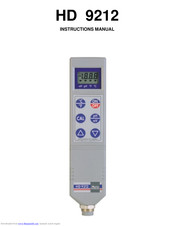 DeltaOhm HD 9212 Instruction Manual