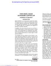 Tork DZS200 Installation & Operation Manual