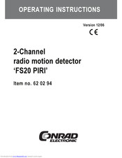 Conrad Electronic 62 02 94 Operating Instructions Manual