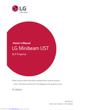 LG Minibeam UST Owner's Manual