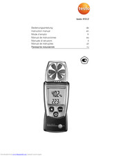 TESTO 410-2 Instruction Manual