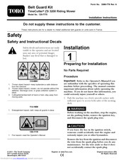 Toro TimeCutter ZS 3200 Installation Instructions