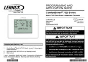 Lennox ComfortSense L7742U Programming And Application Manual