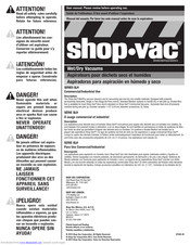 Shop Vac SERIE QLH User Manual