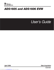 Texas Instruments ADS1605 User Manual