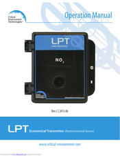 Critical Environment Technologies LPT Operation Manual
