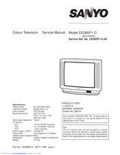 Sanyo CE28DF1-C Service Manual