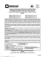 Space-Ray PBF 60-15 Installation And Operation Instructions Manual