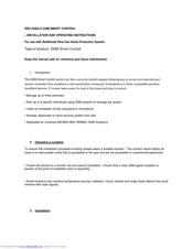 RED SHIELD WS210B Installation And Operating Instructions Manual