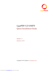 LogoWave LigoPTP 5-23 UNITY Quick Installation Manual