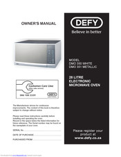 Defy DMO351 Metallic Manuals | ManualsLib