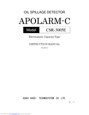 ASAHI CSR-3005E Instruction Manual