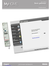 MyHOME Basic gateway Installation Manual