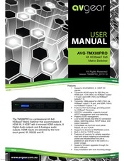 AVG AVG-TMX88PRO Manual