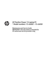 HP 15-cb099 Maintenance And Service Manual