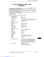 GOLDSTAR CDU 1435SE/GS11 Pocket Service Manual