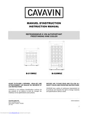 Cavavin B-015WSZ Instruction Manual