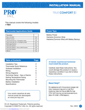 Pro1 IAQ T601 Installation Manual