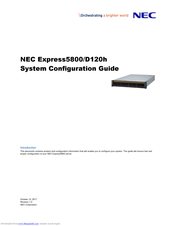 NEC Express5800/D120h Configuration Manual