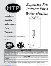 HTP Superstor Pro 40 Installation, Start-Up And Maintenance Instructions