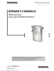 Siemens SITRANS F C MASSFLO Operating	 Instruction