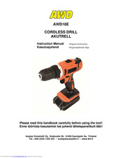 IKH AWD18E Instruction Manual