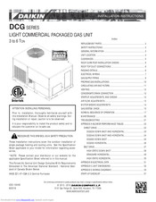 Daikin DCG Series Installation Instructions Manual