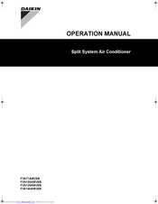 Daikin FVA140AMVEB Operation Manual