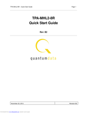 Quantum Data TPA-MHL2-8R Quick Start Manual