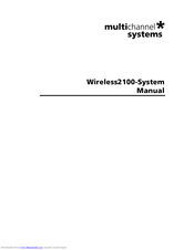 MultiChannel Wireless2100-System Manual