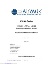 Airwalk AW100 Series Installation And Maintenance Manual