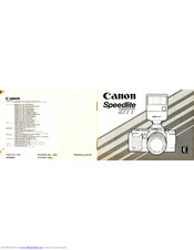 Canon Speedlite 277T Manual