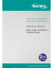 Matrix MD921 Manual For Installation, Use And Maintenance