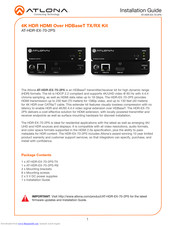 Atlona AT-HDR-EX-70-2PS Installation Manual