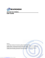 Exadigm XD2100SP User Manual
