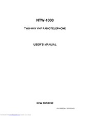 NEW SUNRISE NTW-1000 User Manual