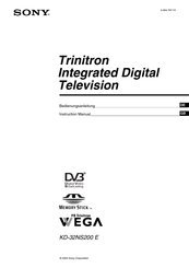 Sony Trinitron KD-32NS200 E Instruction Manual