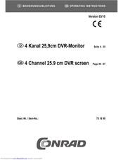 Conrad 75 16 99 Operating Instructions Manual