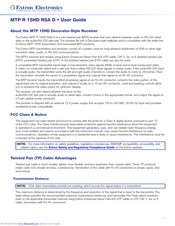 Extron electronics MTP R 15HD RSA D User Manual