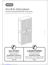 Keter 35 in W XL Utility Cabinet Assembly Instructions Manual